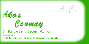 akos csomay business card